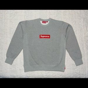 Authentic Supreme FW15 Heather Grey crewneck sweatshirt Like new MINT CONDITION!